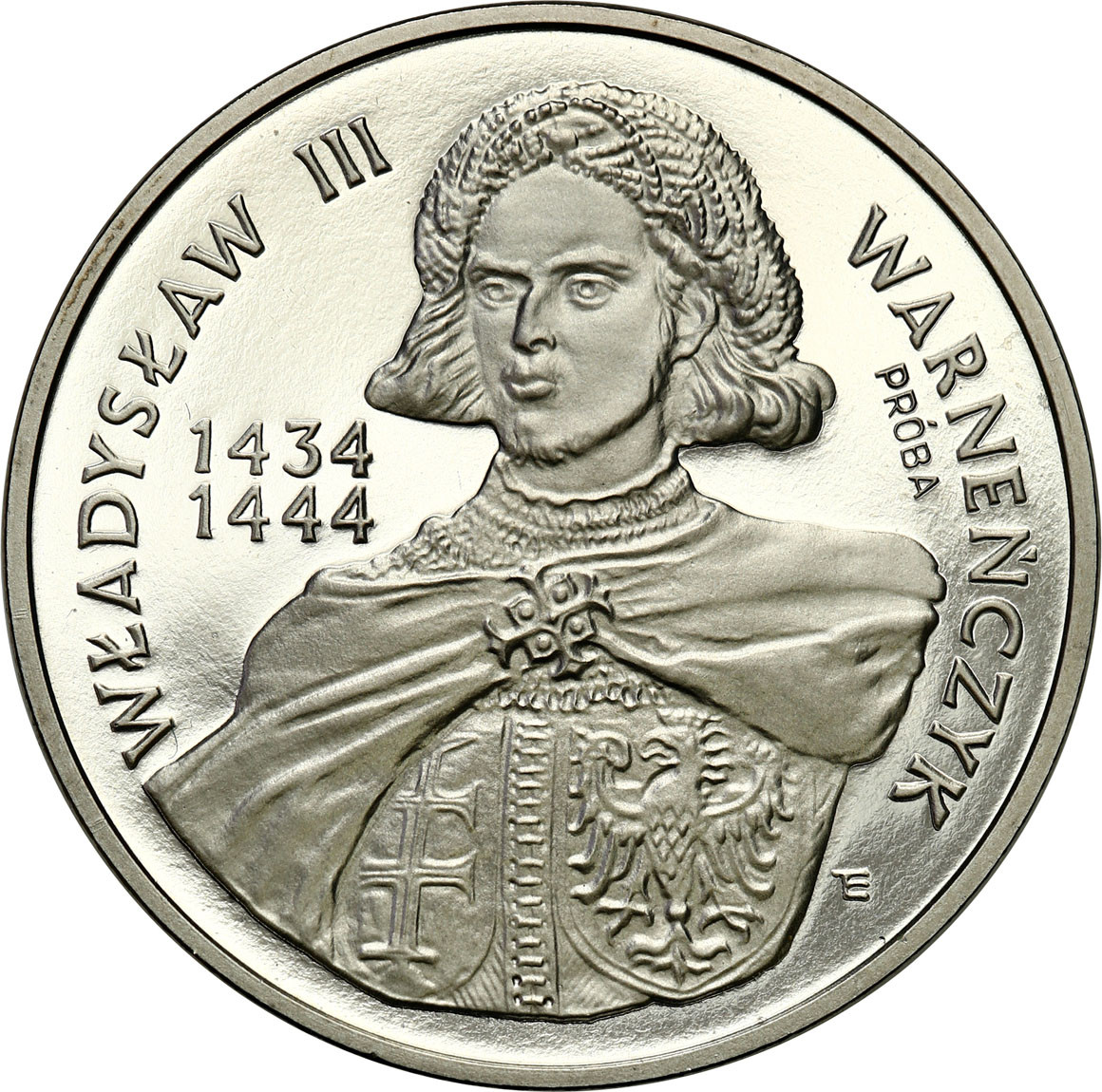 PRL. PRÓBA Nikiel 200 000 złotych 1992 – Władysław Warneńczyk - półpostać